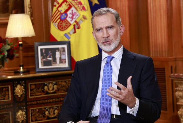 El Rey durante el Mensaje de Navidad